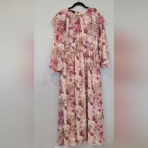 Floral Chiffon Maxi Dress